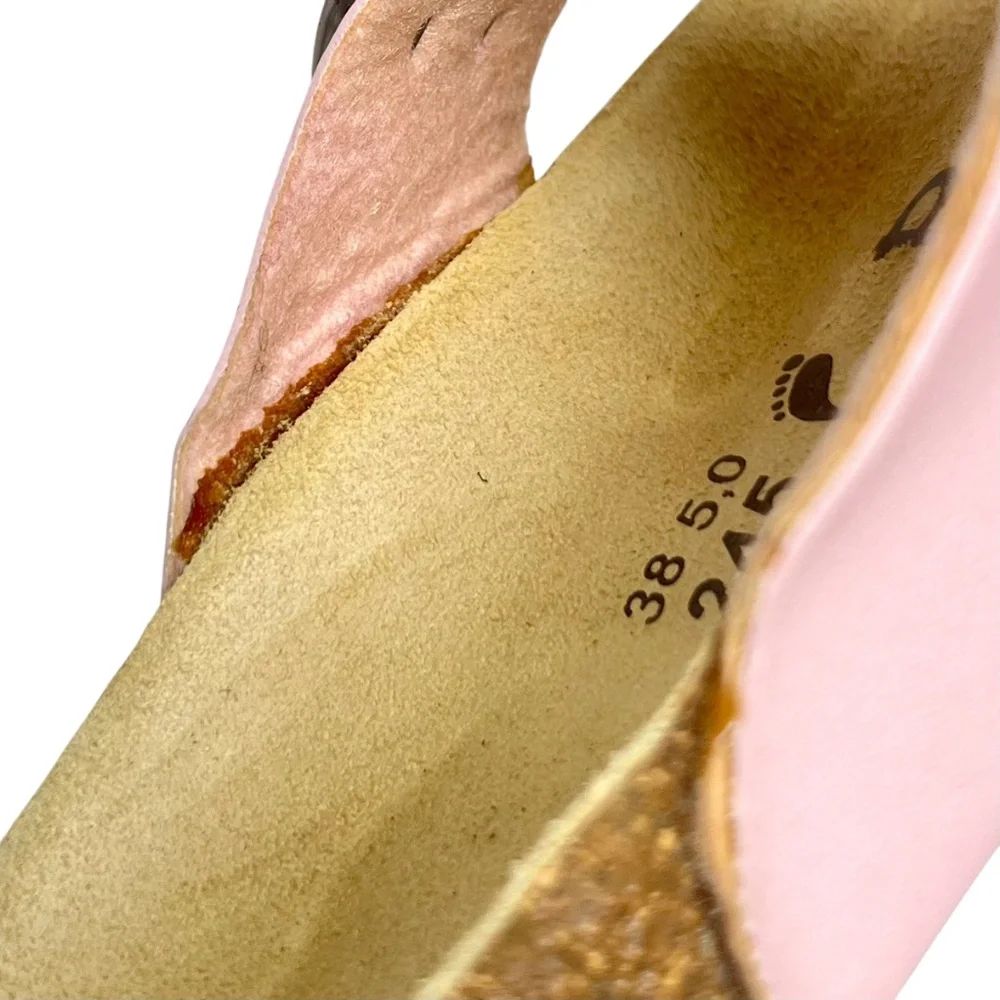 Birkenstock Women's Gizeh Pink Patent Leather Sandals size 7/38 - Picture 11 of 13